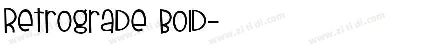 Retrograde Bold字体转换